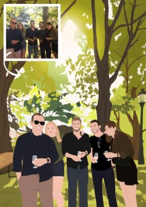 dessin famille personnalisé