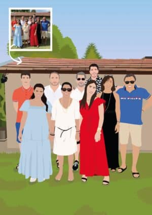 portrait personnalisé dessin