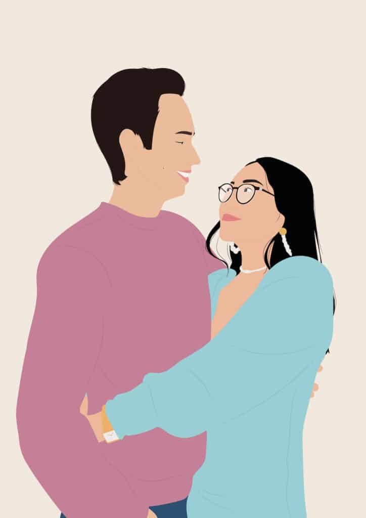 cadre personnalisé couple