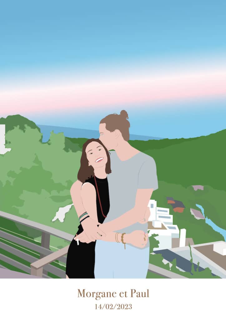 affiche personnalisée couple date