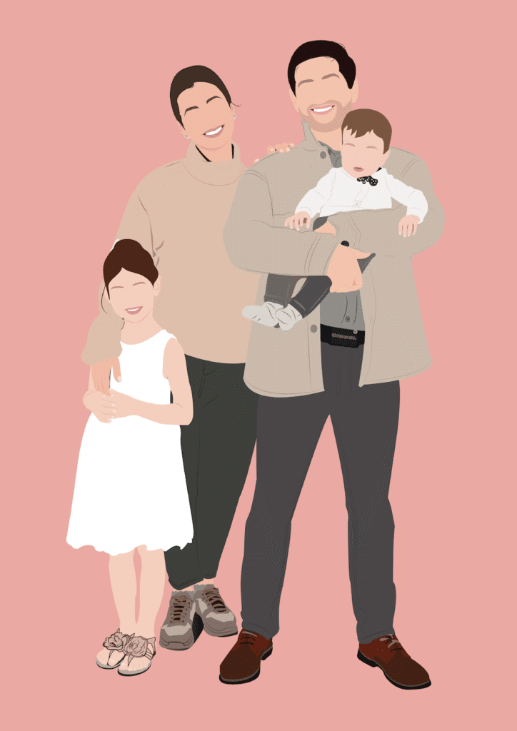 portrait famille sans visage