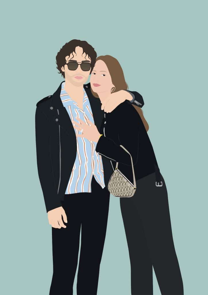 cadre couple amoureux